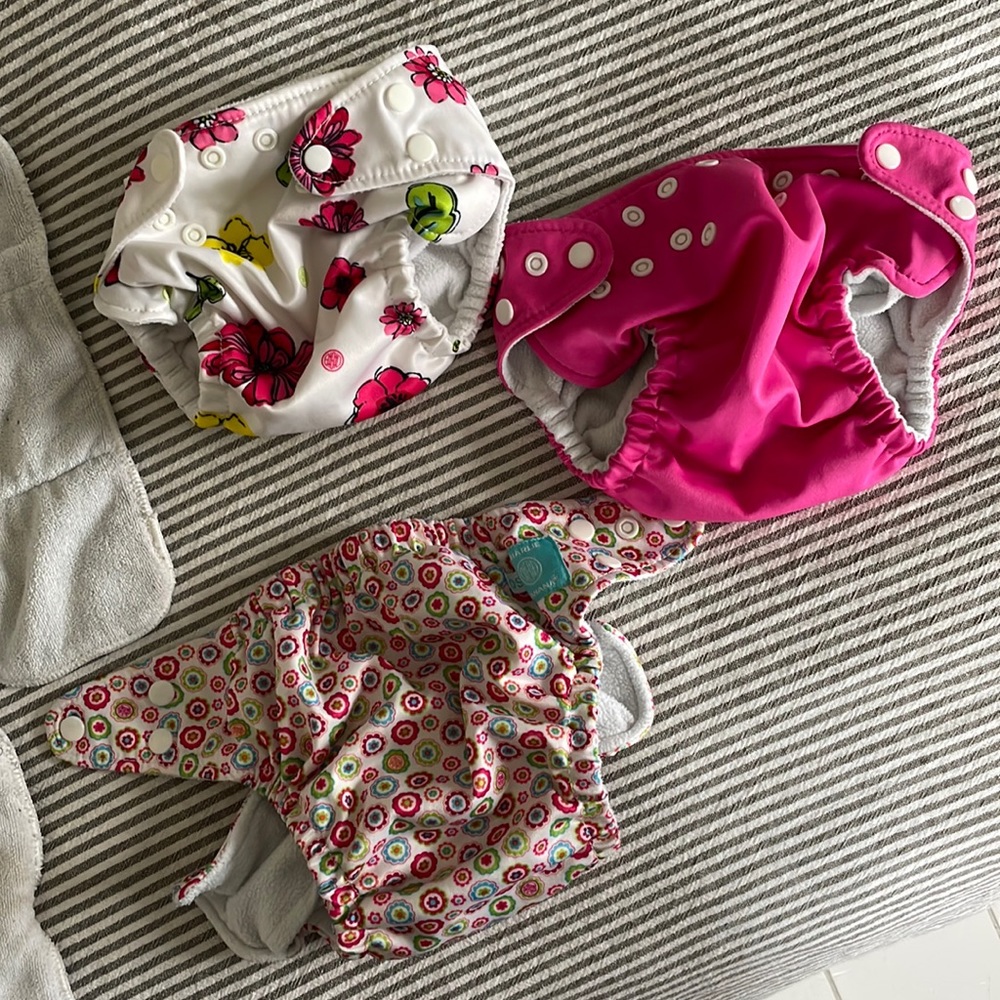 Three Charlie Banana Reusable All-in-one Diapers 👼